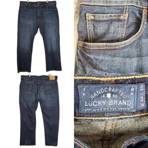 Lucky Brand Jeans Men's 44x30 Relaxed Straight Leg 181 Medium Wash Stretch